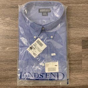 Land's End Blue Dress Shirt Size Large 17 - 35 (new with tags)